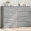 VidaXL Buffets 2 Pcs Concrete Grey 60x31x84 Cm Engineered Wood, Storage Cabinet, Entryway Furniture, Accent Furniture, 3276584
