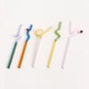 Nordic Glass Straw Lovely Coffee Mixing Twsiting Straws Reusable Dinking Juice Stirring Reusable Straw