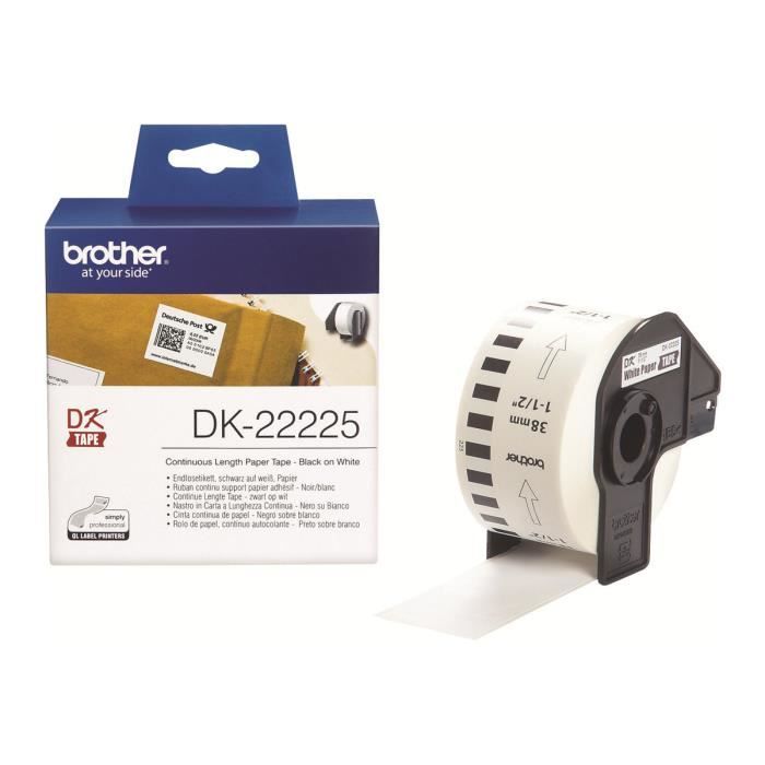 Papier Rouleau - Brother - DK-22225 - 3,8 cm x 30,5 m - Étiquettes continues - Compatible QL-1050