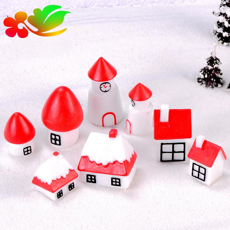 Рождественское украшение дома Поделки Украшения Выставочные предметы Реквизит для фотографий Мультяшные замки Снежные сцены Маленький