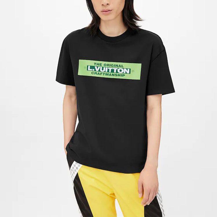 Louis Vuitton L.Vuitton Футболка с принтом Черная 1A9T6Y