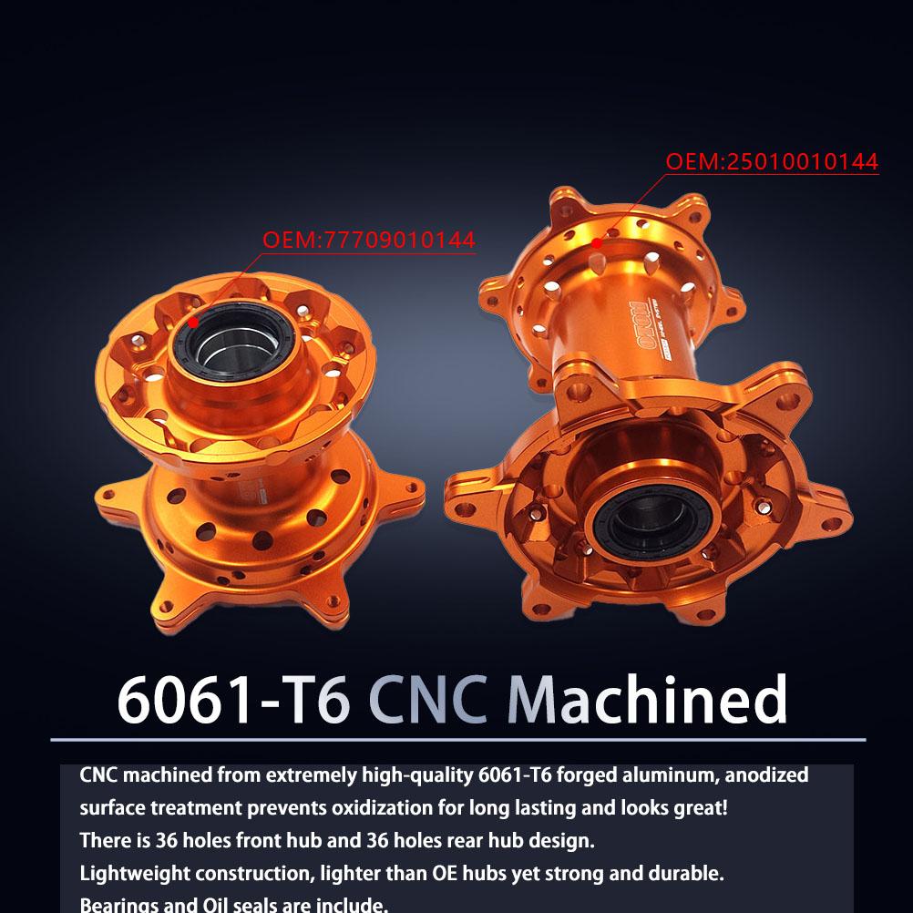 Мотоцикл 25MM/30MM Передняя Задняя Ступица Колеса CNC Алюминий 36 Отверстий Обода Спицы Для KTM SX SXF XCF HUSQVARNA FC FE GASGAS 2013-2026