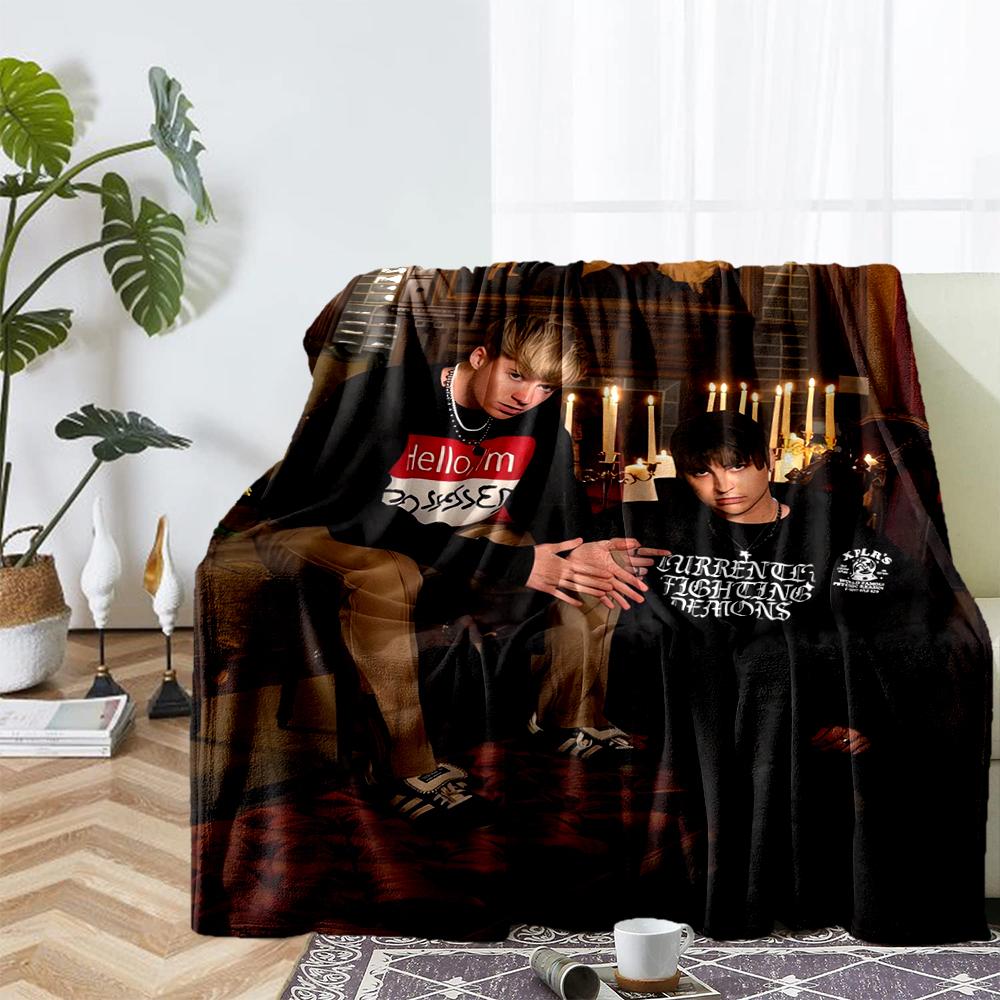 Sam and Colby Theme Printed Blanket - Perfect for Couch, Bed, Travel & Outdoor Use | Machine Washable, Cozy & Durable.