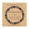 Fashion 8mm natural stone bracelet, tiger's eye stone powder crystal versatile beaded bracelet.