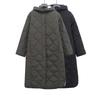 2024 Fall Winter Women Long Quilted Hooded Cotton Coat European American Fashion Outerwear 9654