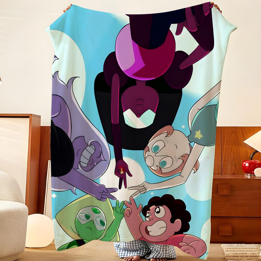 Мультяшное одеяло-плед S-Steven U-Universe-ee, Легкое, Уютное, Прочное, Стирающееся, Милое, Крутое