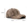 Бейсболка женская осенне-зимняя утепленная кепка для улицы из плотного бархата, однотонная плюшевая кепка