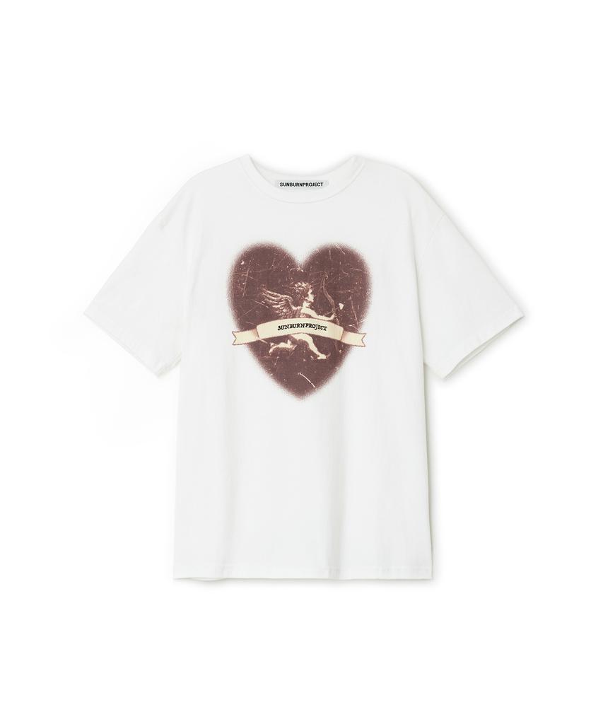 SUNBURNPROJECT Футболка оверсайз Cupid, Белая