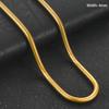 1/1.5/2.4/4mm Basic Stainless Steel Round Snake Chain Necklace Gold Plated Choker on Neck Clavicle Jewelry Accessories