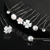 Accessories Bridal Tiara Flower Hairpin Stick U Shaped Hair Clip Bride Headpiece Bridal Hairpin