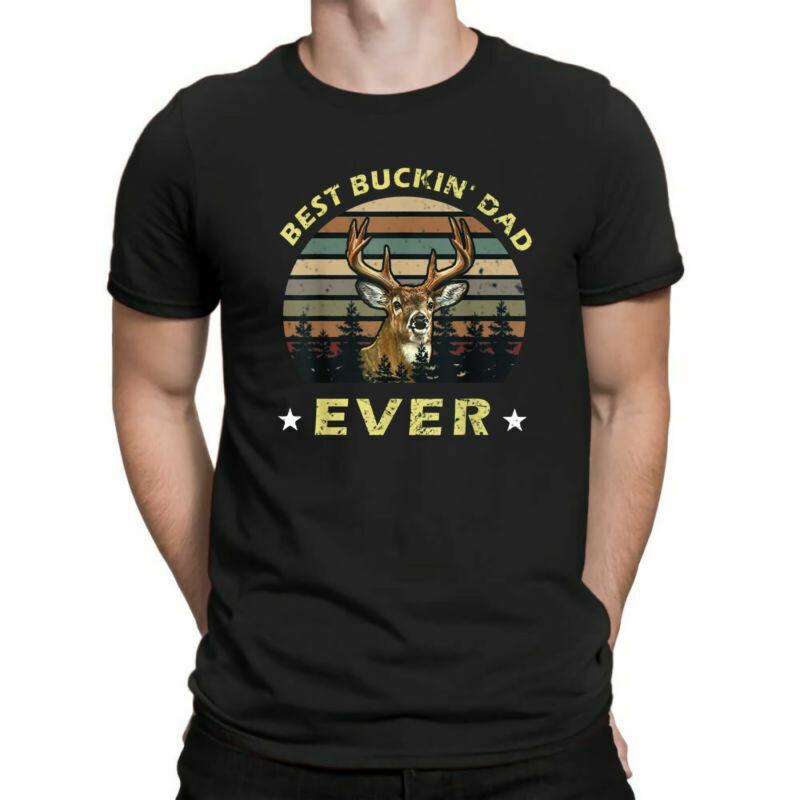 Best Buckin' Dad Ever Vintage Men T-shirt Tee Novelty Gift for Father Day