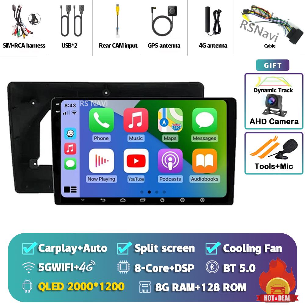 Android 14 Carplay Car Radio для Citroen C5 2009 Мультимедийный видеоплеер Навигация GPS Стерео 2Din DVD AI Voice 360 Камера DSP