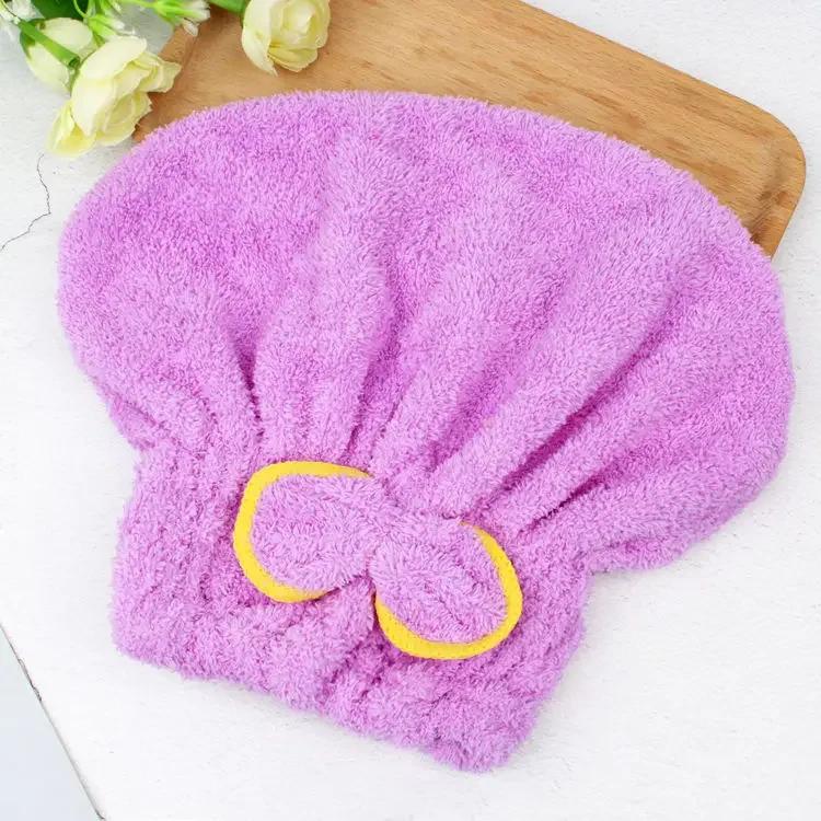 Absorbent Quickly Hair Drying Shower Cap Turban Towel Microfiber Hair Towel Bathroom Products for Women Girls Ladies
