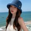 Solid Color Summer Sun Hat Rolled Edge Basin Hat Casual Bucket Hat  Travel