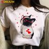 French Bulldog Bull Terrier Top Tees Female Print Japanese Kawaii Grunge White T Shirt Top Tees T Shirt Streetwear