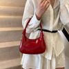 Solid Color French Underarm Bag Elegant Texture Handbag Storage Bag PU Hobo Bag  Shopping