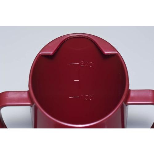 Lcup2 (Lcup Two) Made in Japan, Easy to Drink, Spill-Free L Cup, Red, 11.4 x 12.1 cm