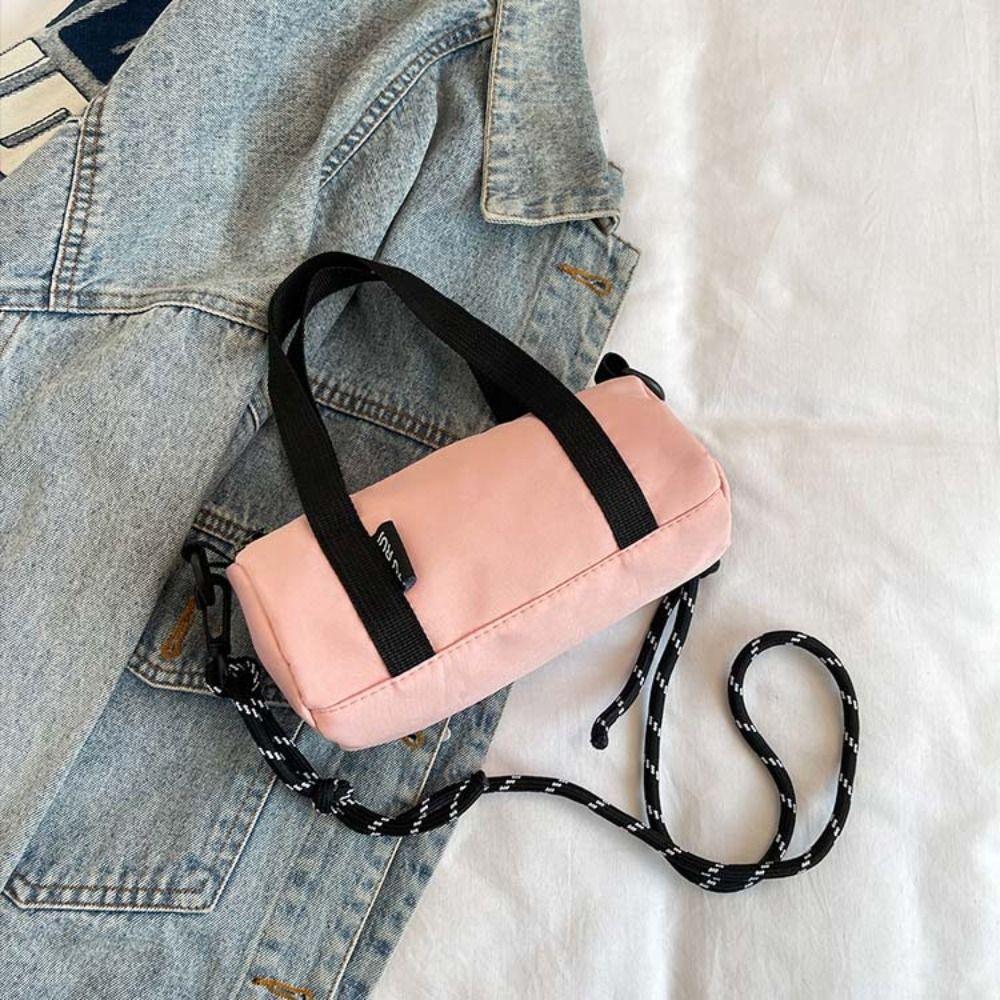 Однотонная сумка-подушка в корейском стиле, на плечо, модная нейлоновая сумка кроссбоди, для улицы