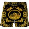 3D Printing Luxury Beach Shorts Pants For Men Hawaiian Vacation Swim Trunks Casual Gym Surf Swimsuit Kids Board Ice Shorts
