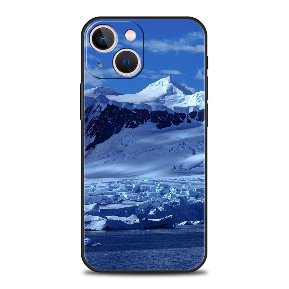 Снежный пейзаж Антарктиды Чехол для телефона Для iPhone 17 Air 16 Plus 13 15 14 12 11 Pro MAX 7 8 SE Мягкий ТПУ Ударопрочный Чехол Funda