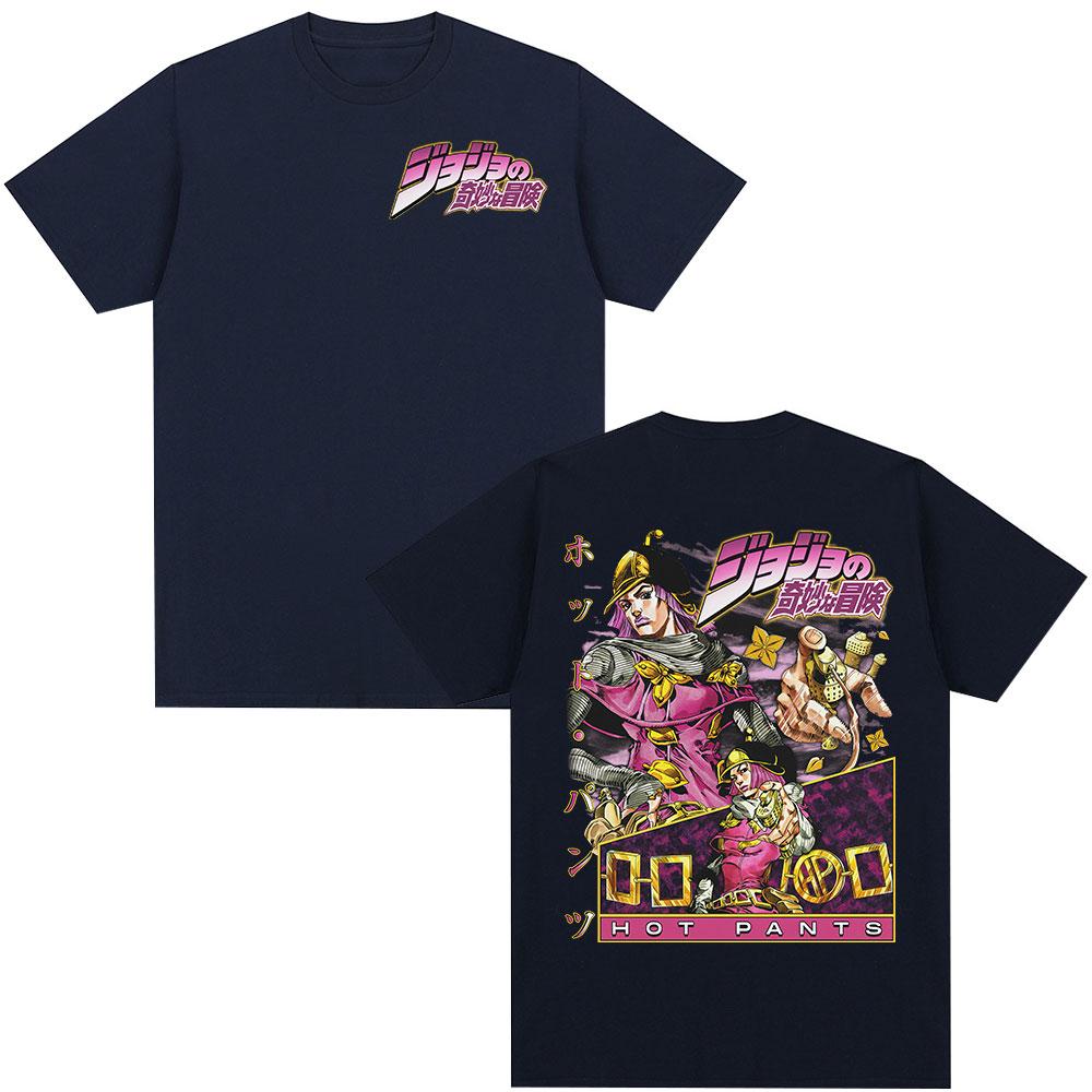 Аниме JoJo's Bizarre Adventure Футболка STEEL BALL RUN Горячие Шорты Манга Графические Футболки Мужские Женские Повседневная Мода Футболка с Коротким Рукавом