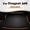 Коврик в багажник автомобиля для PEUGEOT 308 2016 2017 2018, автомобильные аксессуары на заказ, интерьер автомобиля