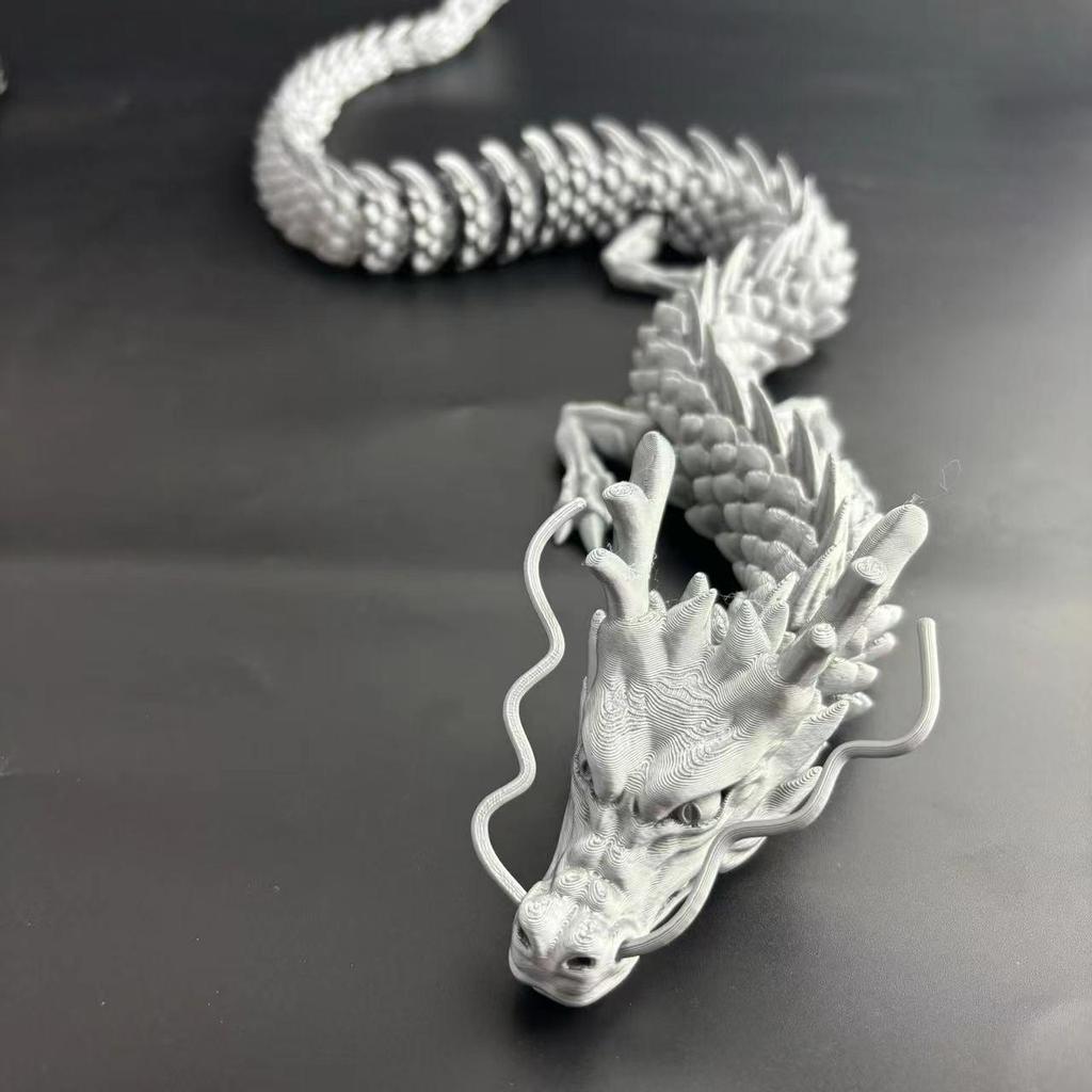 3D-печатная подвижная игрушка-китайский дракон: Мультяшный орнамент для ландшафтного дизайна аквариума