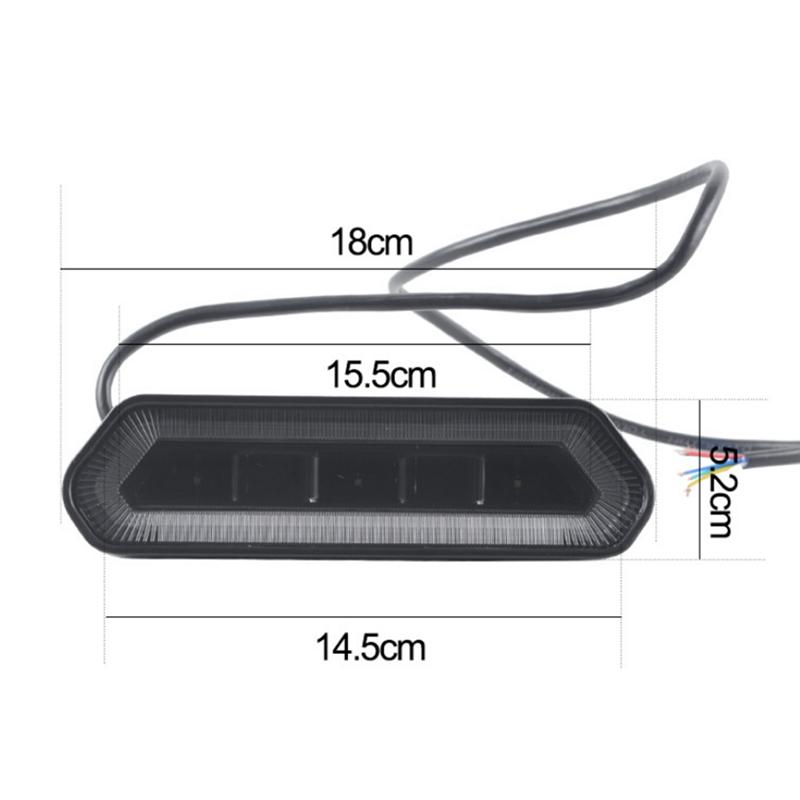 NEW-ATV UTV Roll Bar LED Light High Mounted Brake Light Blue Light For Jeep Wrangler 2016-2018