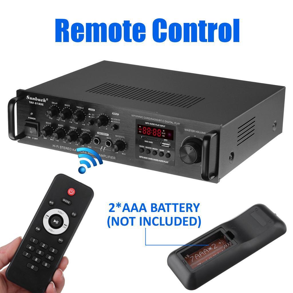 2000 Вт 5-канальный светодиодный цифровой караоке-усилитель аудио Домашний кинотеатр Усилители для домашнего кинотеатра bluetooth HiFi Стереоусилитель