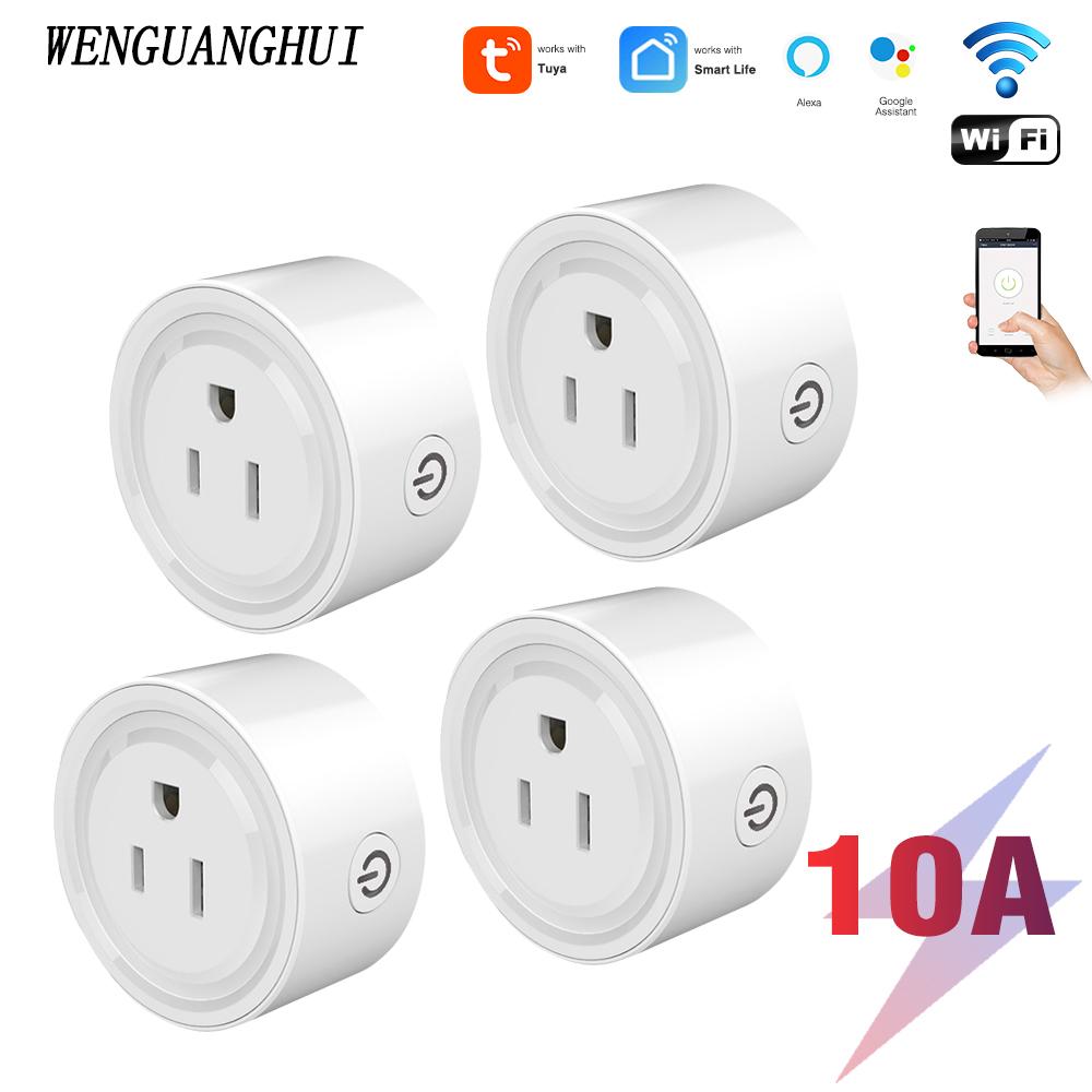 10a Us Wi-Fi умная розетка адаптер умный дом розетка Tuya монитор мощности таймер работает с приложением Alexa Google Home