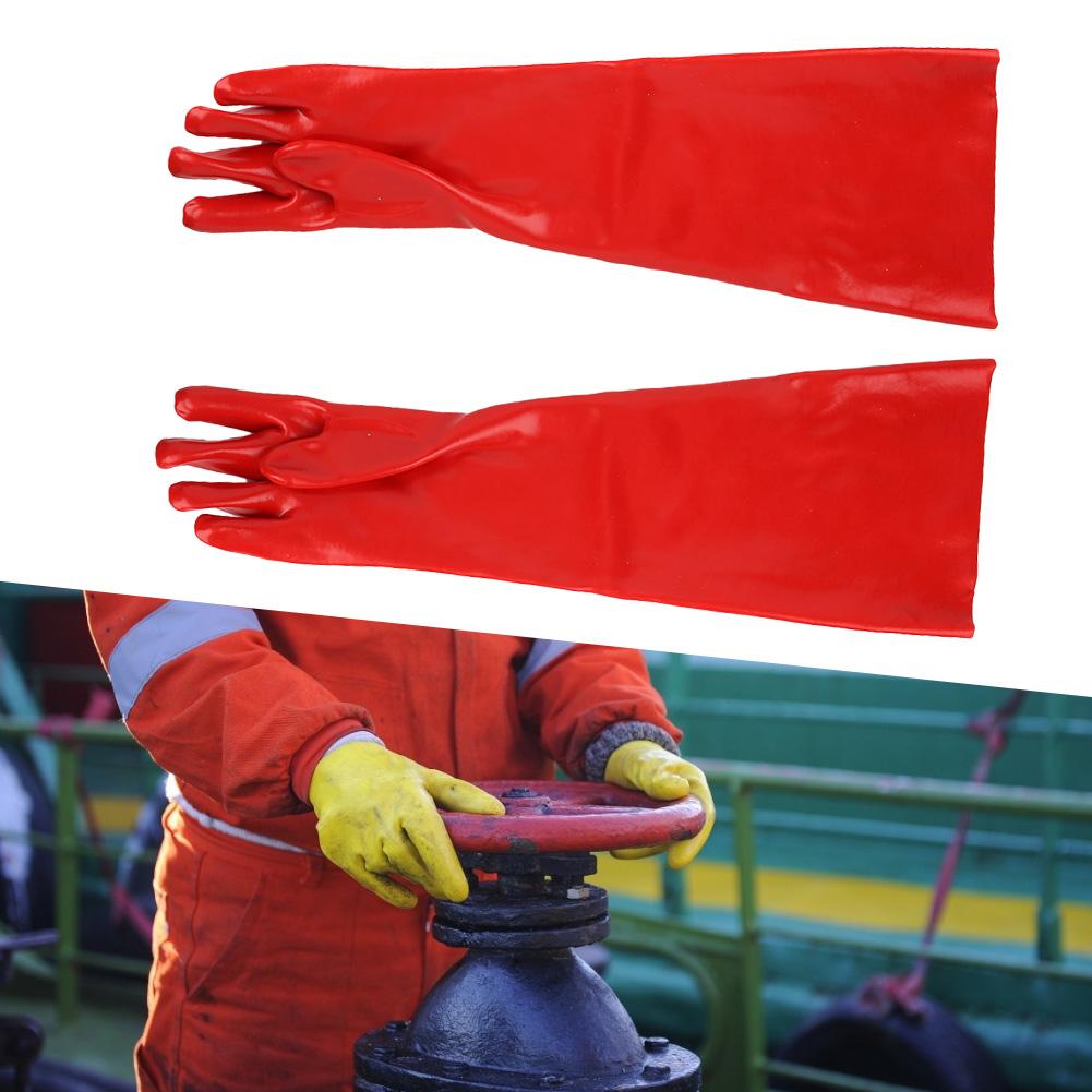 Длинные химически стойкие перчатки ПВХ, кислотощелочестойкие, маслостойкие, морозостойкие, защита рук для промышленности, лаборатории