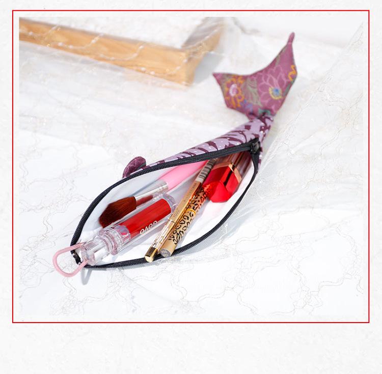 Creative Koi Fish Pen Bag - High-Value Japanese Fabric Stationery Holder, Forest Style