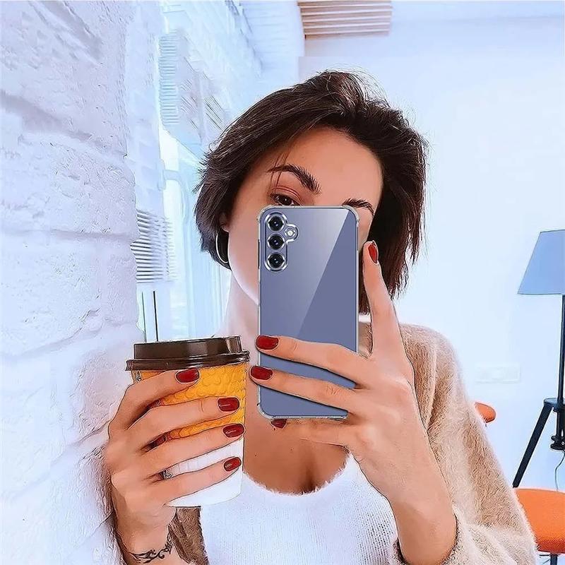 Clear Shockproof Airbag Silicone Case For Samsung Galaxy A05S A04S A04E A14 A24 A34 A54 A23 A33 A53 A73 S21 S22 S23 Ultra Plus FE Soft TPU Back Cover