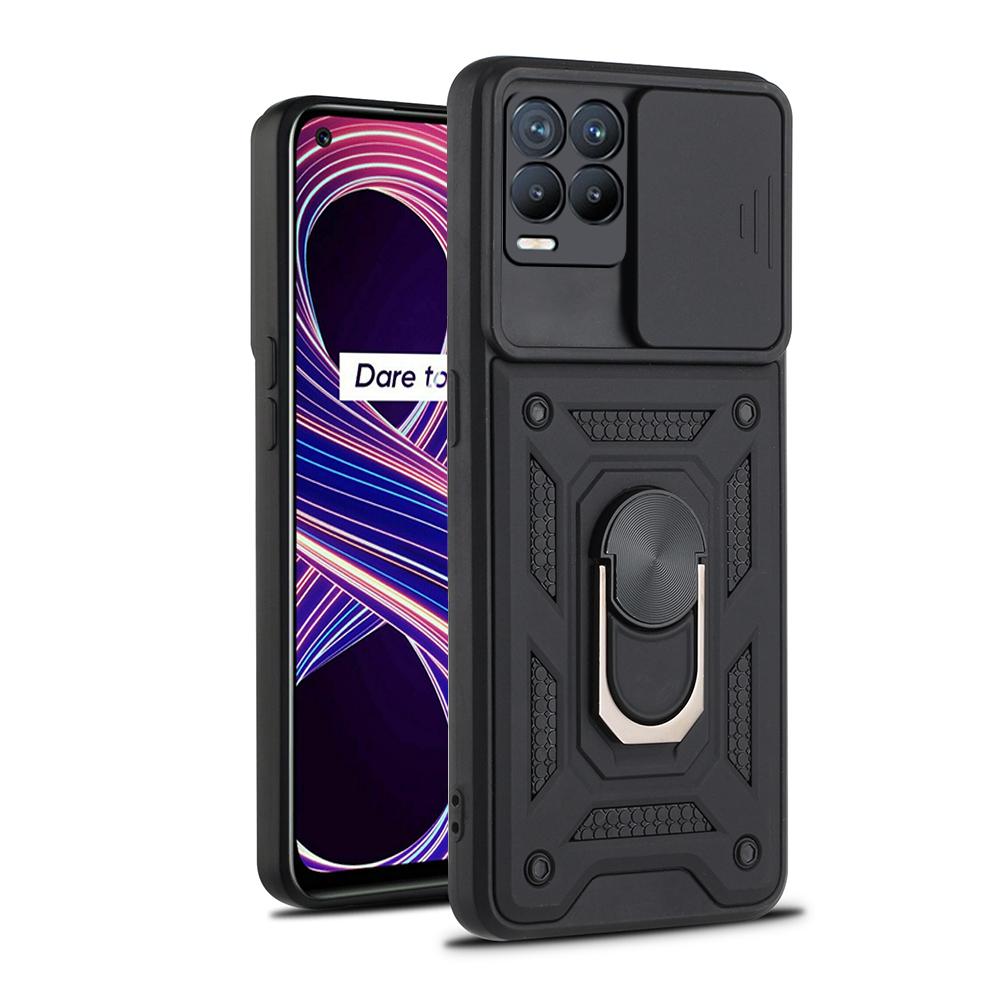 Противоударный чехол-подставка с кольцом для Realme 8 Pro, защитный чехол для камеры Push Pull для OPPO Reno 6 Z 5G, чехол Realme 8 5G 8i C21Y