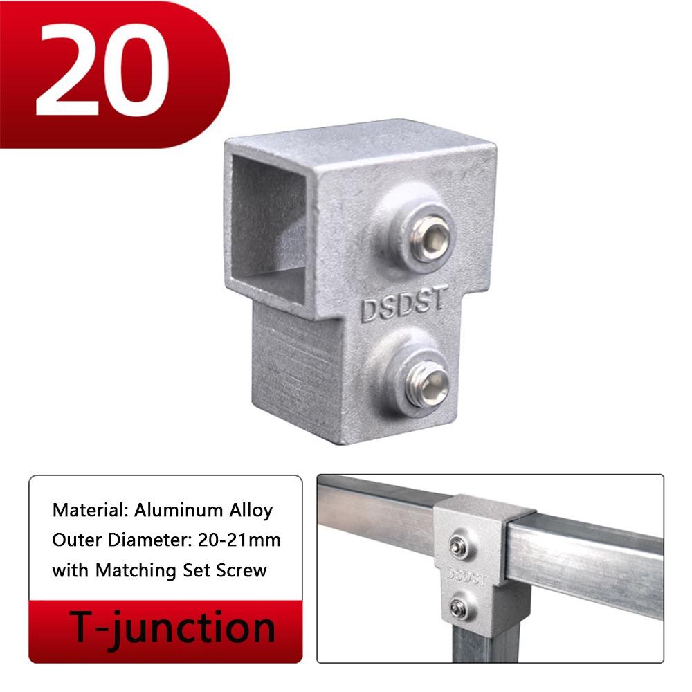 20x20mm Square Tube 25x25mm Aluminum Alloy Aluminum Alloy Elbow Fixed Pipe Clamp Connector Accessories Pipe Fixed Joint