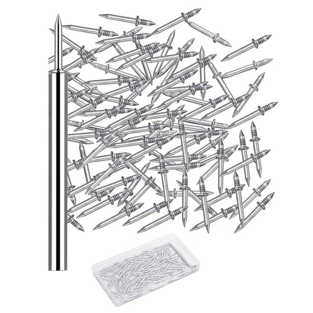 Бесшовные двухсторонние гвозди с монтажным инструментом Двусторонние бесследные гвозди с инструментом для гильз для плинтусов