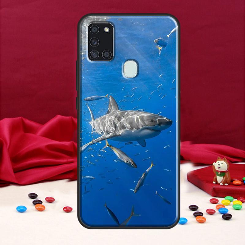 Чехол с изображением свирепой акулы для Samsung Galaxy A34 A54 A14 A12 A52 A22 A32 A42 A72 A13 A33 A53 A50 A51 A71, чехол
