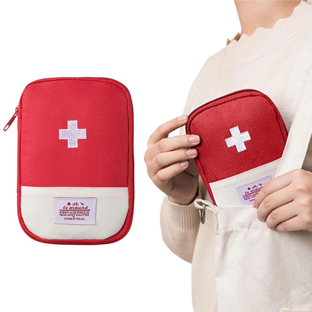 Empty First Aid Bag Emergency Kits, 2Pcs Travel Size Survival Kits Small Medicine Bag, First Aid Kits for Office Outdoor