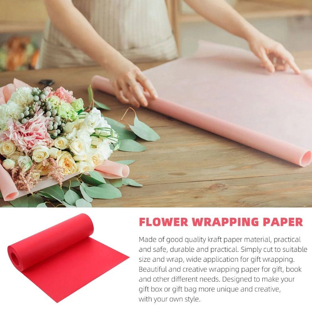 Paper Roll Gift Wrapping Paper Packing Material Packing Paper DIY Red Kraft Paper Roll Wedding