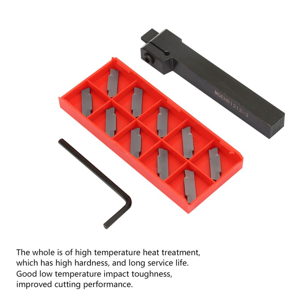 MGEHR12123 Держатель токарного отрезного инструмента для прорезки канавок с 10 вставками