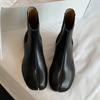 Ботинки челси с раздельным носком для женщин, абсолютно новые, осенне-зимние, современные женские ботильоны на низком каблуке, женская обувь