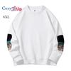 Plus Size Casual Round Neck Stitching Printed Sweatshirt  Long Sleeve Casual Pullover Shirt