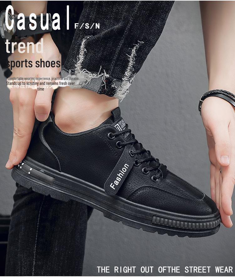 Мужские кроссовки весна-лето 2024 из дышащей ткани для работы — модные, универсальные, повседневные туфли для пап на толстой подошве