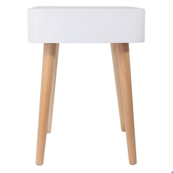 CHEVET BLANC 1 TIROIR EN BOIS