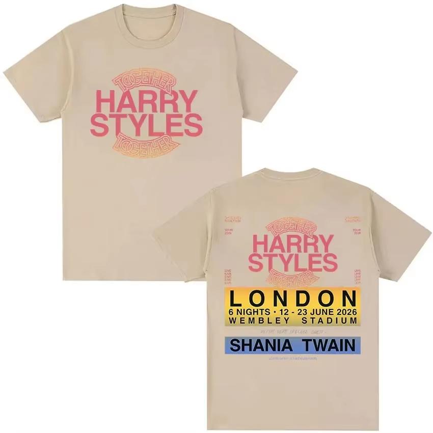 Harry Styles 2026 Together London Tour T-shirt Men and Women Summer Cotton Y2K Clothing Oversize Oversized Unisex Harajuku high quality