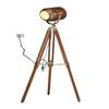 Design Brass 2 Fold Searchlight Focus Floor Lamp Tripod (Brown Colour)