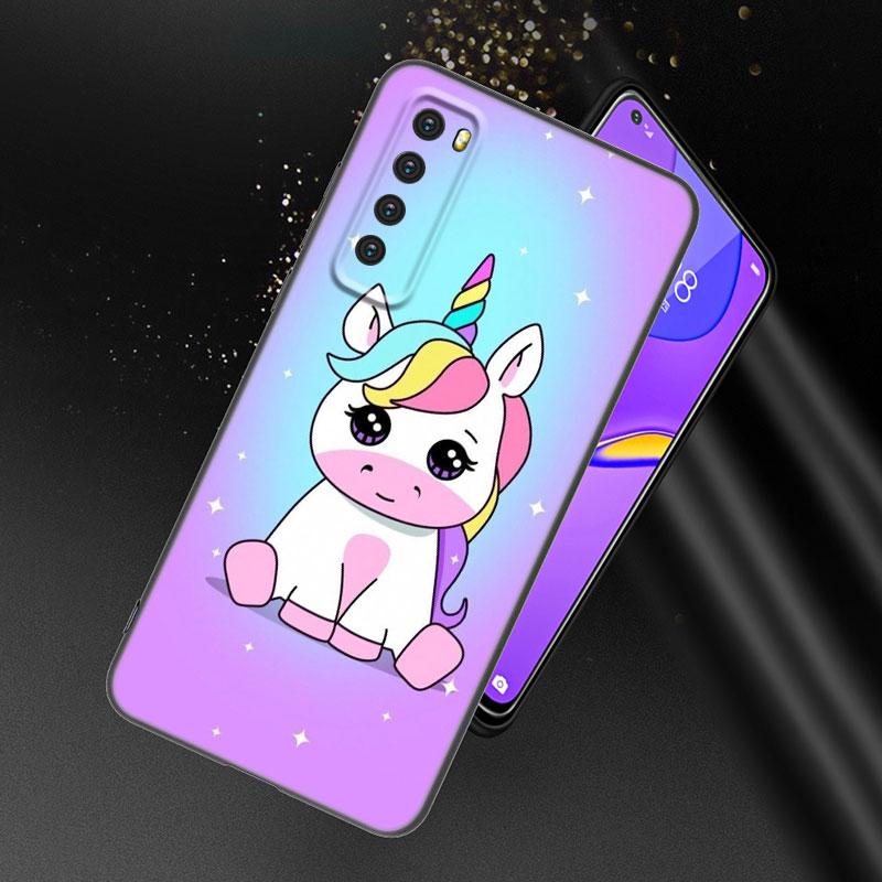 Чехол для телефона с милым мультяшным единорогом для Huawei Honor 60 50 SE 30S Mate 30 20 10 Lite 40 Nova 9 8 Pro Y60 8i 7i 7SE 5T Premium