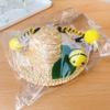 Fashion Pet Woven Straw Hat Cats Beach Parties Straw Hat Dogs Costume Hat for Small Dog Puppy Cats Accessories