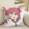 GLAnime YYuru Yuri Akkarin Square Sofa Pillow Cover Solid Color Living Room Home Decor Cushion Case