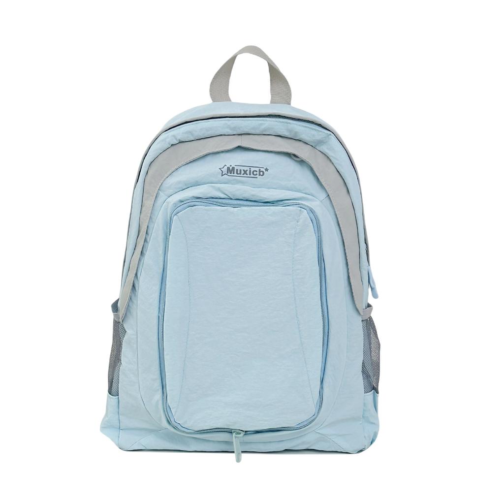 School Bag High Value Solid Color Simple Fresh Leisure Large Capacity Pass Junior High School Students